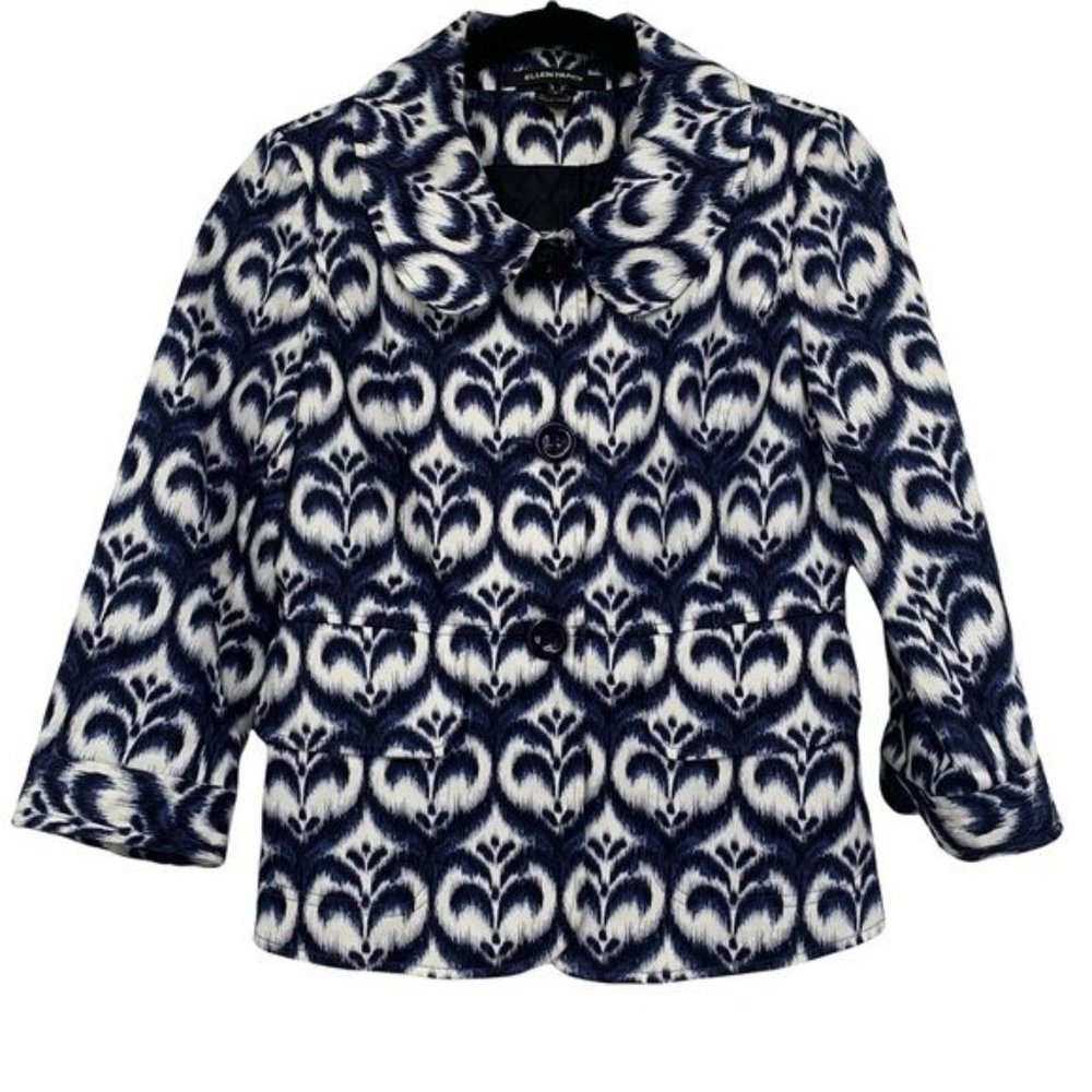 Ellen Tracy Modern Vintage Peter Pan Collar Cropped Jacket 2